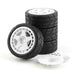 4PCS 65mm Tire Wheel Rims for 1/10 Touring, Drift (Plastic, Rubber) Band en/of Velg upgraderc white 