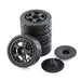 4PCS 65mm Tire Wheel Rims for 1/10 Touring, Drift (Plastic, Rubber) Band en/of Velg upgraderc black 