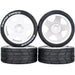 4PCS 65mm Tires Wheels for 1/10 Touring, Drift (Rubber) Band en/of Velg upgraderc 