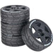 4PCS 65mm Tires Wheels for 1/10 Touring, Drift (Rubber) Band en/of Velg upgraderc Black 
