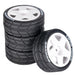 4PCS 65mm Tires Wheels for 1/10 Touring, Drift (Rubber) Band en/of Velg upgraderc white 