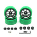 4PCS 65mm Wheels for 1/12 - 1/18 Touring Drift (Metaal) Band en/of Velg upgraderc Light Green 