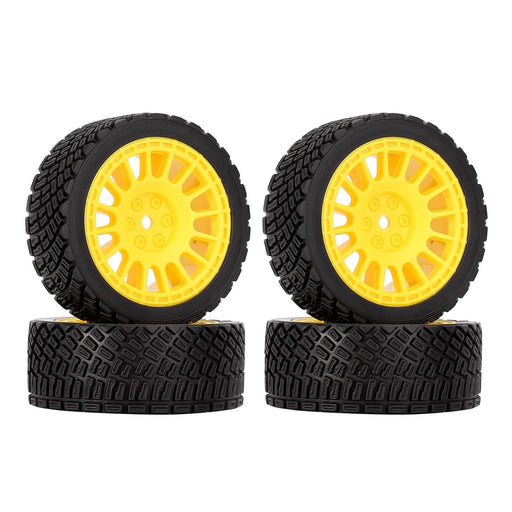 4PCS 66/68x26mm 1/10 Rally Wheel Set (Rubber, Plastic) - upgraderc