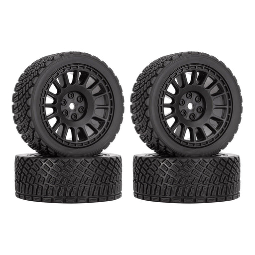 4PCS 66/68x26mm 1/10 Rally Wheel Set (Rubber, Plastic) - upgraderc