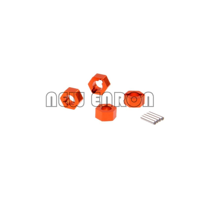 4PCS 7x4mm Wheel Hex (Aluminium) Hex Adapter New Enron Orange 