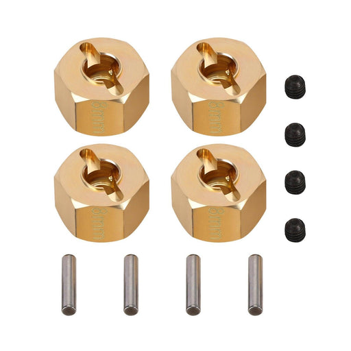 4PCS 8~10mm Heavier Wheel Hex Hub for 1/10 Crawler (Messing) Hex Adapter Injora Brass 8mm 