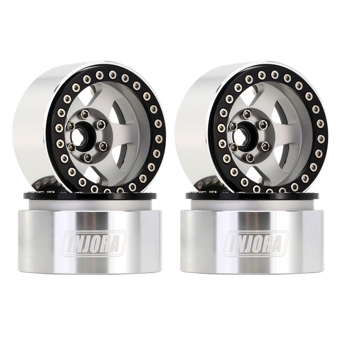 4PCS 9.4mm Offset 1.9" Beadlock Wheel Rims for 1/10 Crawler (Aluminium) Band en/of Velg Injora 4PCS 2 