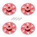 4PCS 9mm Disc Wheel Hex Adapter for UDIRC, Pinecone 1/16 (Metaal) Hex Adapter upgraderc Red 