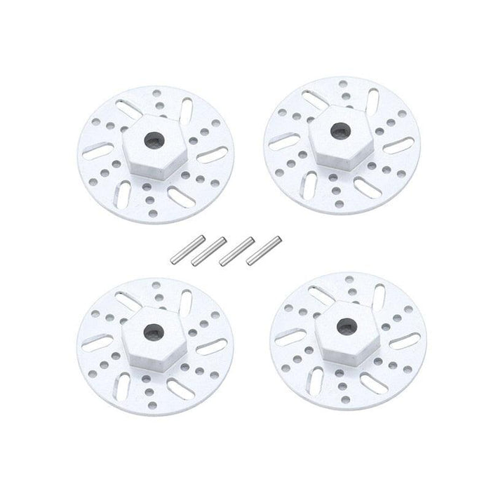 4PCS 9mm Disc Wheel Hex Adapter for UDIRC, Pinecone 1/16 (Metaal) Hex Adapter upgraderc Silver 