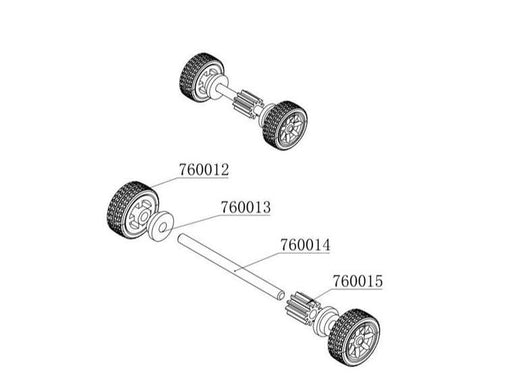 4PCS Axle Sleeve for Turbo Racing C10 1/76 760013 - upgraderc