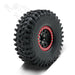 4PCS Beadlock Tire Wheels Set for Axial, Traxxas, Redcat 1/10 Band en/of Velg upgraderc 1pcs black Red 