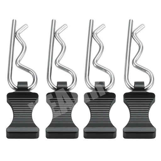 4PCS Body Clips for Axial SCX6 (Metaal) Onderdeel Yeahrun Black 