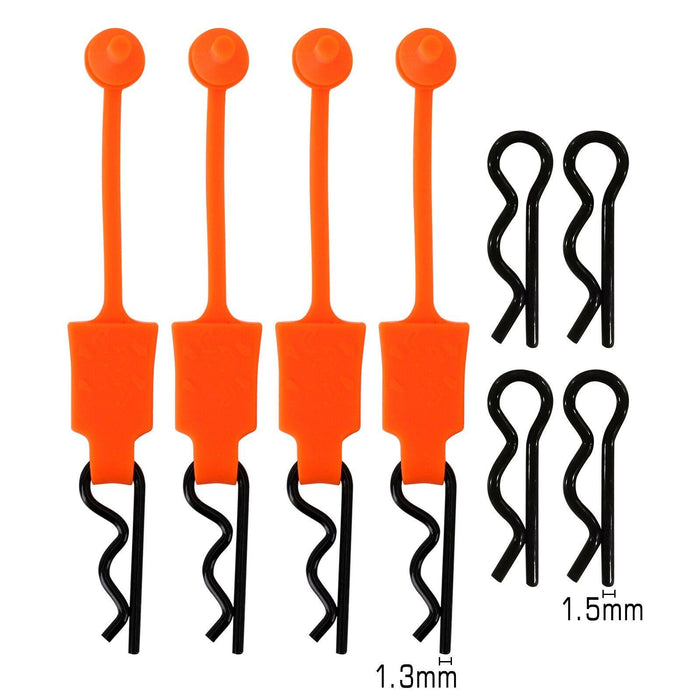 4PCS Body Clips with retainers Body Clip Injora Orange 