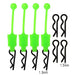4PCS Body Clips with retainers Body Clip Injora Light Green 