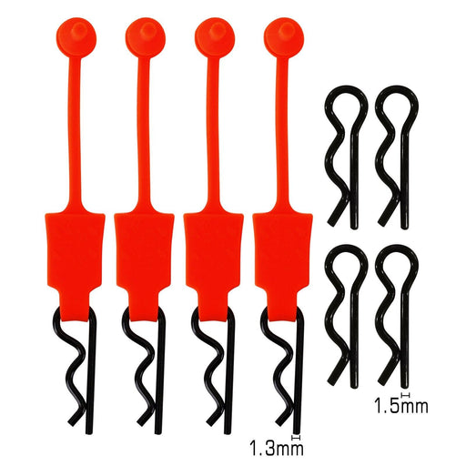 4PCS Body Clips with retainers Body Clip Injora Red 