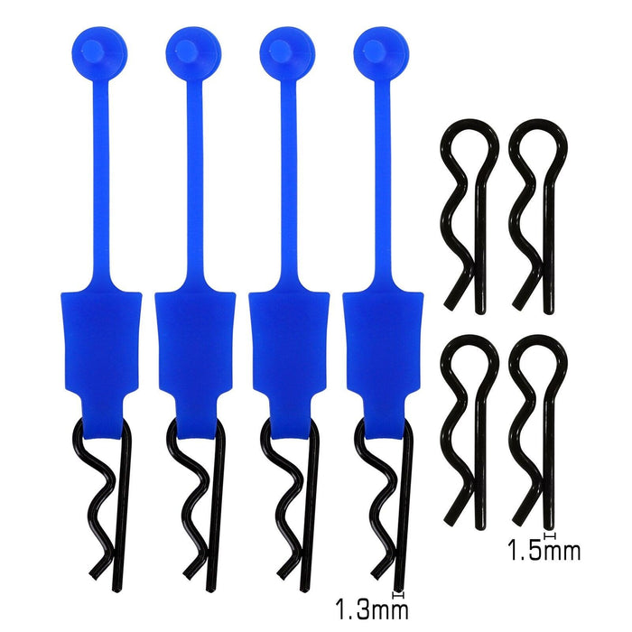 4PCS Body Clips with retainers Body Clip Injora Blue 