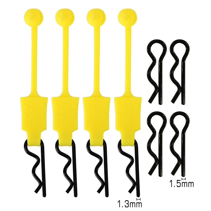 4PCS Body Clips with retainers Body Clip Injora Yellow 
