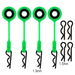 4PCS Body Clips with retainers Body Clip Injora Dark Green 