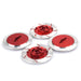4PCS Brake Disc Wheel Adaptor for Tamiya 1/10 (Aluminium) Onderdeel upgraderc Red 