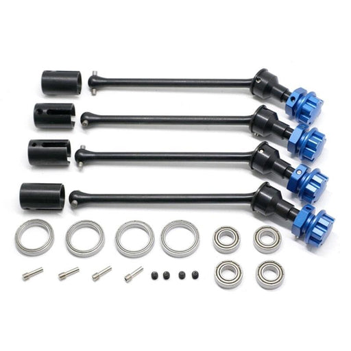 4PCS Extended Drive Shaft CVD for Traxxas MAXX 1/10 (Staal) 8996X Onderdeel upgraderc Blue 