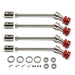 4PCS Extended Drive Shaft CVD for Traxxas MAXX 1/10 (Staal) 8996X Onderdeel upgraderc Red 