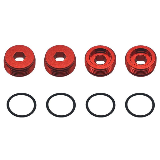 4PCS Front hub nut with O-rings for Arrma 1/7 Onderdeel RCAWD Red 