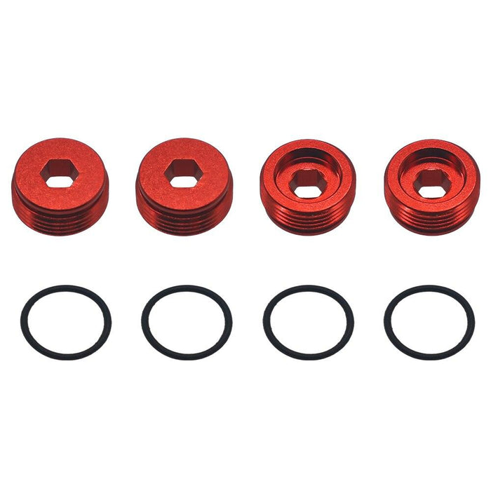 4PCS Front hub nut with O-rings for Arrma 1/7 Onderdeel RCAWD Red 