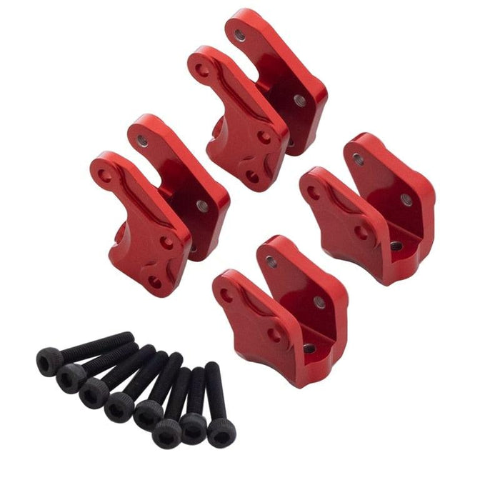 4PCS Front/rear Linkage Mount for Axial RBX10 Ryft (Metaal) Onderdeel upgraderc Red 