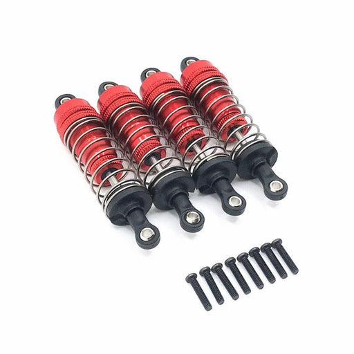 4PCS Front/rear Shock Absorber for WLtoys 1/12, 1/14 (Metaal) Schokdemper upgraderc Red 