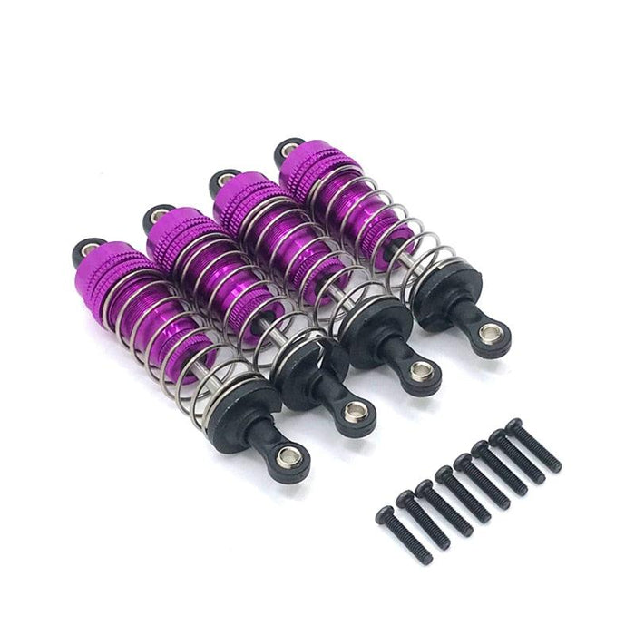 4PCS Front/rear Shock Absorber for WLtoys 1/12, 1/14 (Metaal) Schokdemper upgraderc Purple 