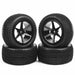 4PCS Front/rear Tire and Wheel Rims for 1/10 Buggy Band en/of Velg upgraderc 