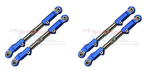 4PCS Front/Rear Upper Tie Rod for Traxxas Sledge 1/8 (Aluminium) Onderdeel GPM blue 
