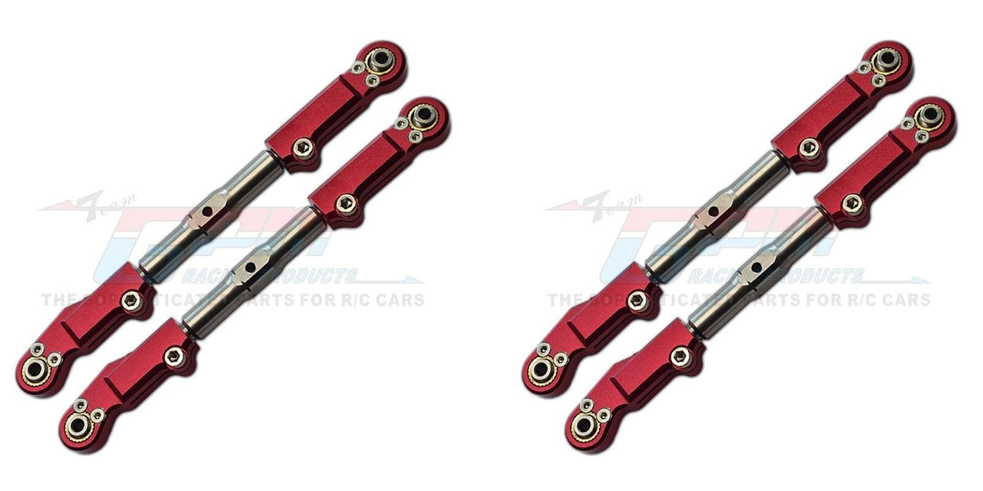 4PCS Front/Rear Upper Tie Rod for Traxxas Sledge 1/8 (Aluminium) Onderdeel GPM red 