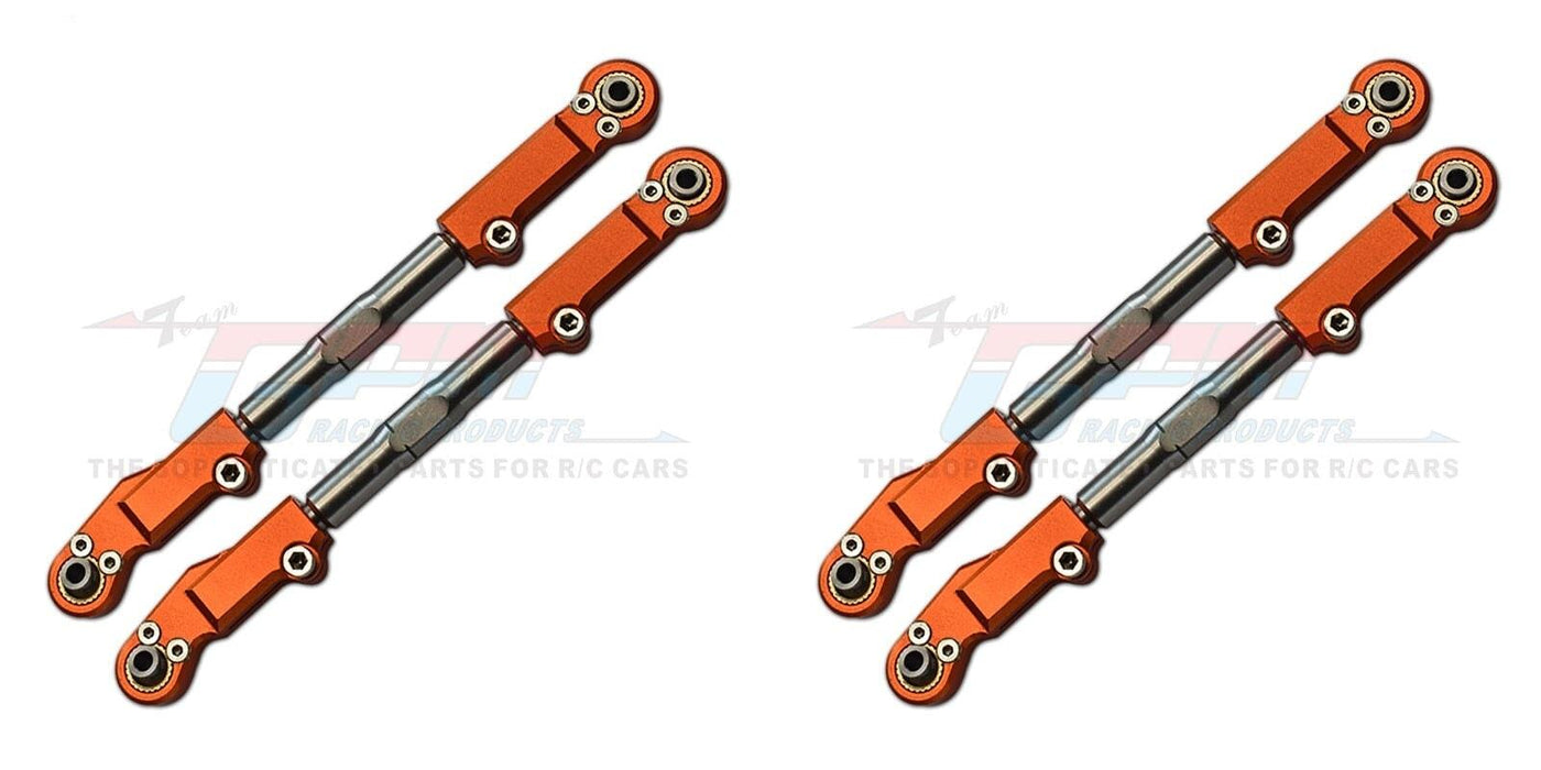 4PCS Front/Rear Upper Tie Rod for Traxxas Sledge 1/8 (Aluminium) Onderdeel GPM orange 
