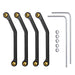 4PCS Linkage Link Rod for Kyosho Jimny 1/18 (Metaal) Onderdeel Yeahrun Black 