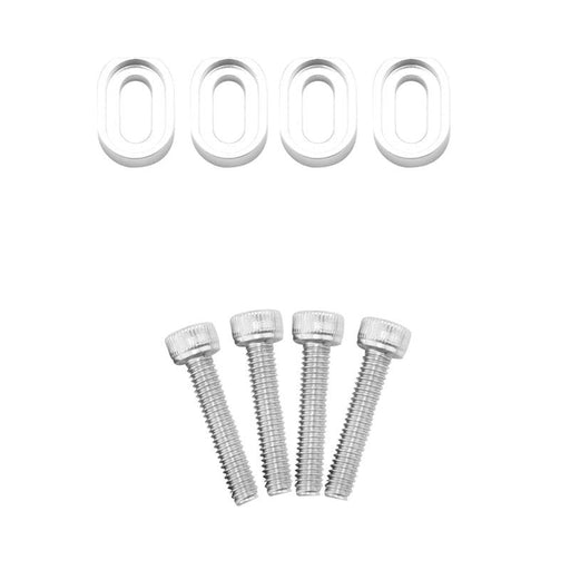 4PCS Motor Mount Washers en Roestvrij Screws for Traxxas X-Maxx (Aluminium) 77086 Onderdeel upgraderc Silver 