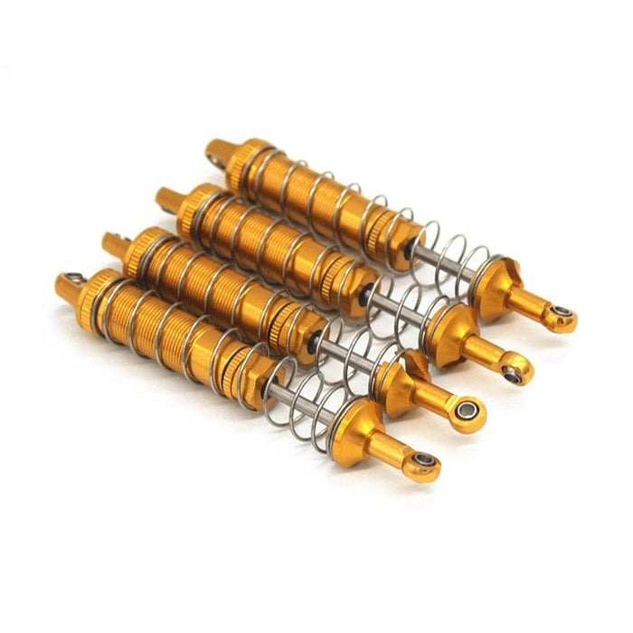 4PCS Oil Shock Absorber for Wltoys 104009 12402-A 1/12 (Metaal) Onderdeel upgraderc yellow 
