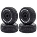 4PCS Tire Wheel Rims for 1/10 Short Course (Plastic+Rubber) Band en/of Velg upgraderc D 4pcs 