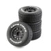 4PCS Tire Wheel Rims w/ Adapter for 1/8, 1/10 Short Course (Rubber+Plastic) Band en/of Velg upgraderc 4pcs black A 