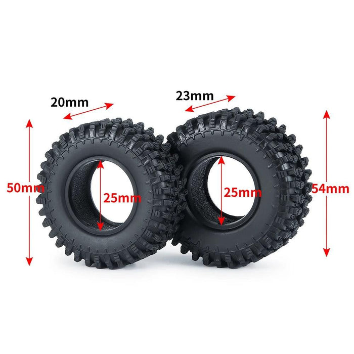 4PCS Wheel Rim Tires for Kyosho 1/18 (Alum+Rubber) - upgraderc