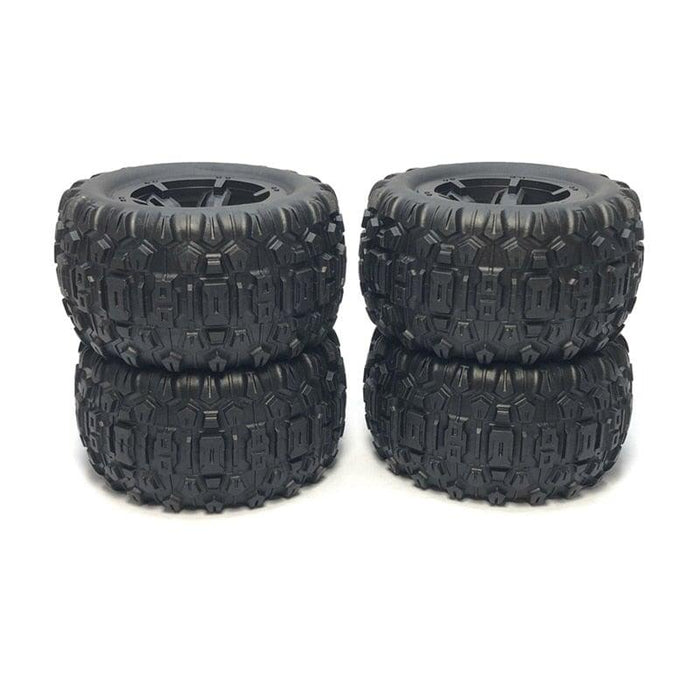 4PCS Wheel Rim Tires for MJX 1/16 (Plastic+Rubber) Onderdeel upgraderc 