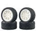 4PCS Wheel Rim Tires for UDIRC, Pinecone 1/16 (ABS+Rubber) Onderdeel upgraderc White 