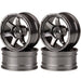 4PCS Wheel Rims for 1/10 Drift (Aluminium) Band en/of Velg upgraderc Gray 