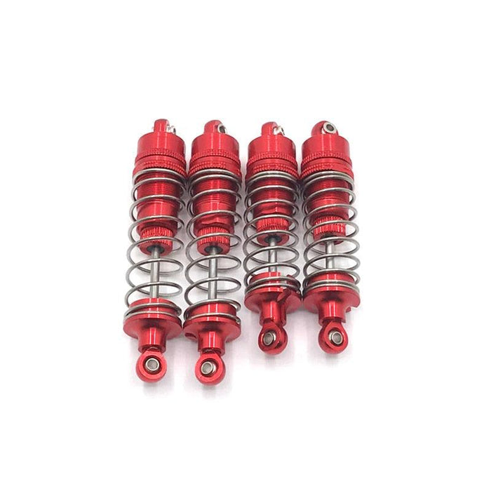 4PPCS Front/rear Shock Absorbers for WLtoys 1/10 (Metaal) Schokdemper upgraderc Red 
