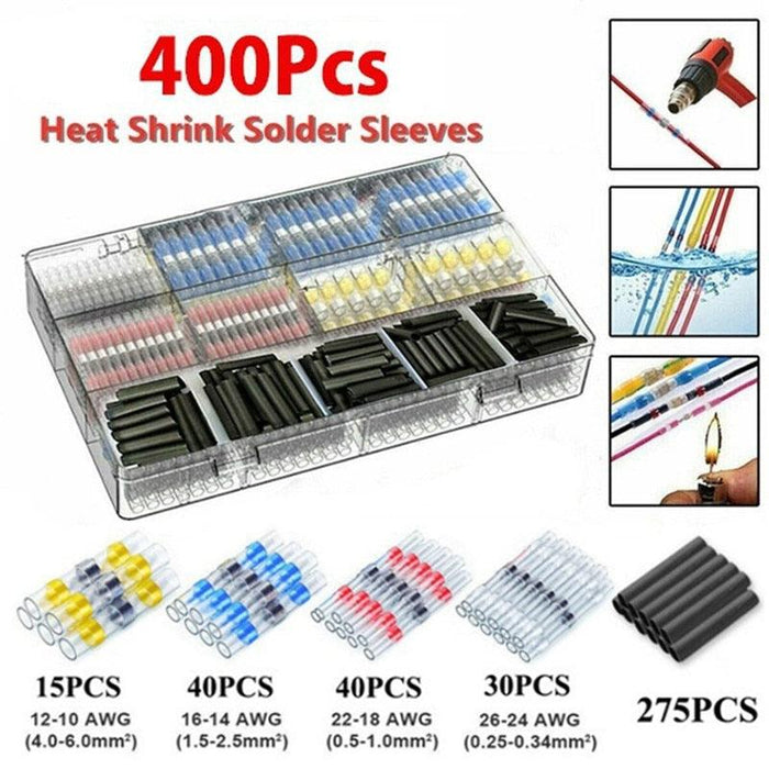 50/300/600/800Pcs Heat Shrink Butt Crimp Terminals - upgraderc