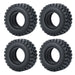 50/54mm OD 1.0" Beadlock Rims Tires for 1/24 Crawler (Aluminium, Rubber) Band en/of Velg Yeahrun 4Pcs 50mm Tires 