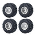50/54mm OD 1.0" Beadlock Rims Tires for 1/24 Crawler (Aluminium, Rubber) Band en/of Velg Yeahrun 4Pcs 50mm Set 