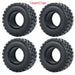 50/54mm OD 1.0" Beadlock Rims Tires for 1/24 Crawler (Aluminium, Rubber) - upgraderc