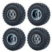 50/54mm OD 1" Beadlock Rims Tires for 1/24 Crawler (Aluminium, Rubber) Band en/of Velg Yeahrun Titanium 50mm Set 