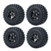 50/54mm OD 1" Beadlock Rims Tires for 1/24 Crawler (Aluminium, Rubber) Band en/of Velg Yeahrun 4Pcs 50mm Black Set-B 
